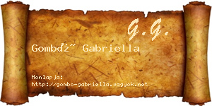 Gombó Gabriella névjegykártya